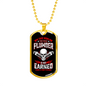 Earned Title Plumber Necklace Stainless Steel or 18k Gold Dog Tag 24" Chain-Express Your Love Gifts