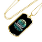 Easily Distracted by Australian Shepherd Necklace Stainless Steel or 18k Gold Dog Tag 24" Chain-Express Your Love Gifts