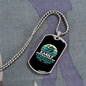 Easily Distracted by Australian Shepherd Necklace Stainless Steel or 18k Gold Dog Tag 24" Chain-Express Your Love Gifts
