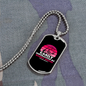 Easily Distracted by Basset Hound Necklace Stainless Steel or 18k Gold Dog Tag 24" Chain-Express Your Love Gifts