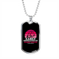 Easily Distracted by Basset Hound Necklace Stainless Steel or 18k Gold Dog Tag 24" Chain-Express Your Love Gifts