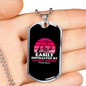 Easily Distracted by Basset Hound Necklace Stainless Steel or 18k Gold Dog Tag 24" Chain-Express Your Love Gifts