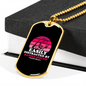 Easily Distracted by Basset Hound Necklace Stainless Steel or 18k Gold Dog Tag 24" Chain-Express Your Love Gifts