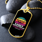 Easily Distracted by Bichon Frise Necklace Stainless Steel or 18k Gold Dog Tag 24" Chain-Express Your Love Gifts