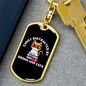 Easily Distracted By Books and Cats Keychain Stainless Steel or 18k Gold Dog Tag Keyring-Express Your Love Gifts