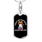 Easily Distracted By Books and Cats Keychain Stainless Steel or 18k Gold Dog Tag Keyring-Express Your Love Gifts