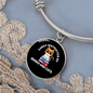 Easily Distracted By Books Cat Bracelet Stainless Steel or 18k Gold Circle Bangle-Express Your Love Gifts