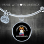 Easily Distracted By Books Cat Bracelet Stainless Steel or 18k Gold Circle Bangle-Express Your Love Gifts