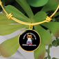 Easily Distracted By Books Cat Bracelet Stainless Steel or 18k Gold Circle Bangle-Express Your Love Gifts