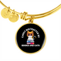 Easily Distracted By Books Cat Bracelet Stainless Steel or 18k Gold Circle Bangle-Express Your Love Gifts