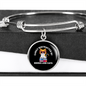 Easily Distracted By Books Cat Bracelet Stainless Steel or 18k Gold Circle Bangle-Express Your Love Gifts