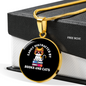 Easily Distracted By Books Cat Circle Necklace Stainless Steel or 18k Gold 18-22"-Express Your Love Gifts