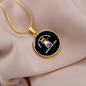 Easily Distracted By Books Cat Circle Necklace Stainless Steel or 18k Gold 18-22"-Express Your Love Gifts