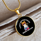 Easily Distracted By Books Cat Circle Necklace Stainless Steel or 18k Gold 18-22"-Express Your Love Gifts