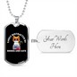 Easily Distracted By Books Cats Necklace Stainless Steel or 18k Gold Dog Tag 24" Chain-Express Your Love Gifts