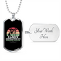Easily Distracted by Border Collie Necklace Stainless Steel or 18k Gold Dog Tag 24" Chain-Express Your Love Gifts