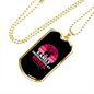 Easily Distracted by Boxer Necklace Stainless Steel or 18k Gold Dog Tag 24" Chain-Express Your Love Gifts
