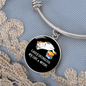 Easily Distracted By Cats Bracelet Stainless Steel or 18k Gold Circle Bangle-Express Your Love Gifts