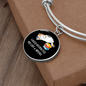 Easily Distracted By Cats Bracelet Stainless Steel or 18k Gold Circle Bangle-Express Your Love Gifts
