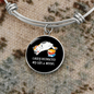 Easily Distracted By Cats Bracelet Stainless Steel or 18k Gold Circle Bangle-Express Your Love Gifts