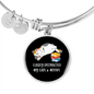 Easily Distracted By Cats Bracelet Stainless Steel or 18k Gold Circle Bangle-Express Your Love Gifts