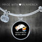 Easily Distracted By Cats Bracelet Stainless Steel or 18k Gold Circle Bangle-Express Your Love Gifts