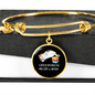 Easily Distracted By Cats Bracelet Stainless Steel or 18k Gold Circle Bangle-Express Your Love Gifts