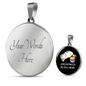 Easily Distracted By Cats Circle Necklace Stainless Steel or 18k Gold 18-22"-Express Your Love Gifts