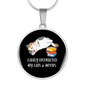 Easily Distracted By Cats Circle Necklace Stainless Steel or 18k Gold 18-22"-Express Your Love Gifts