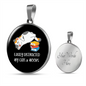 Easily Distracted By Cats Circle Necklace Stainless Steel or 18k Gold 18-22"-Express Your Love Gifts