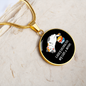 Easily Distracted By Cats Circle Necklace Stainless Steel or 18k Gold 18-22"-Express Your Love Gifts