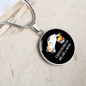 Easily Distracted By Cats Circle Necklace Stainless Steel or 18k Gold 18-22"-Express Your Love Gifts