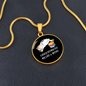 Easily Distracted By Cats Circle Necklace Stainless Steel or 18k Gold 18-22"-Express Your Love Gifts