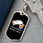 Easily Distracted By Cats Keychain Stainless Steel or 18k Gold Dog Tag Keyring-Express Your Love Gifts