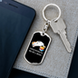 Easily Distracted By Cats Keychain Stainless Steel or 18k Gold Dog Tag Keyring-Express Your Love Gifts