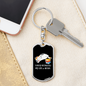 Easily Distracted By Cats Keychain Stainless Steel or 18k Gold Dog Tag Keyring-Express Your Love Gifts
