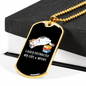 Easily Distracted By Cats Necklace Stainless Steel or 18k Gold Dog Tag 24" Chain-Express Your Love Gifts