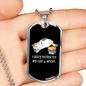 Easily Distracted By Cats Necklace Stainless Steel or 18k Gold Dog Tag 24" Chain-Express Your Love Gifts