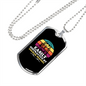Easily Distracted by Cocker Spaniel Necklace Stainless Steel or 18k Gold Dog Tag 24" Chain-Express Your Love Gifts
