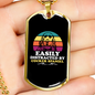 Easily Distracted by Cocker Spaniel Necklace Stainless Steel or 18k Gold Dog Tag 24" Chain-Express Your Love Gifts