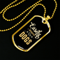 Easily Distracted by Dogs Plain Necklace Stainless Steel or 18k Gold Dog Tag 24" Chain-Express Your Love Gifts