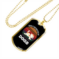 Easily Distracted By Dogs Puppy Necklace Stainless Steel or 18k Gold Dog Tag 24" Chain-Express Your Love Gifts