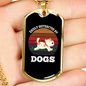 Easily Distracted By Dogs Puppy Necklace Stainless Steel or 18k Gold Dog Tag 24" Chain-Express Your Love Gifts