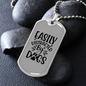 Easily Distracted by Dogs TranspArent Necklace Stainless Steel or 18k Gold Dog Tag 24" Chain-Express Your Love Gifts