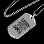 Easily Distracted by Dogs TranspArent Necklace Stainless Steel or 18k Gold Dog Tag 24" Chain-Express Your Love Gifts