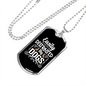 Easily Distracted by Dogs White Necklace Stainless Steel or 18k Gold Dog Tag 24" Chain-Express Your Love Gifts