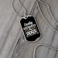 Easily Distracted by Dogs White Necklace Stainless Steel or 18k Gold Dog Tag 24" Chain-Express Your Love Gifts