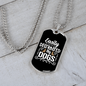 Easily Distracted by Dogs White Necklace Stainless Steel or 18k Gold Dog Tag 24" Chain-Express Your Love Gifts