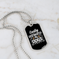 Easily Distracted by Dogs White Necklace Stainless Steel or 18k Gold Dog Tag 24" Chain-Express Your Love Gifts