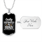 Easily Distracted by Dogs White Necklace Stainless Steel or 18k Gold Dog Tag 24" Chain-Express Your Love Gifts